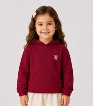 Blusão Com Capuz Infantil Feminino Moletom Select Vermelho Blusão Com Capuz Infantil Feminino Moletom Select Vermelho