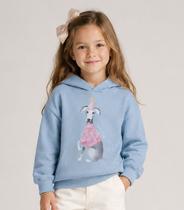 Blusão Com Capuz Infantil Feminino Trick Nick Azul Blusão Com Capuz Infantil Feminino Trick Nick Azul