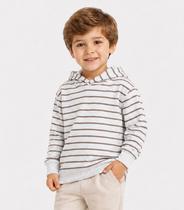 Blusão Com Capuz Infantil Listrado Select Marrom Blusão Com Capuz Infantil Listrado Select Marrom