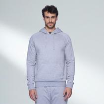 Blusão Com Capuz Masculino Slim Básico - MESCLA MÉDIO G