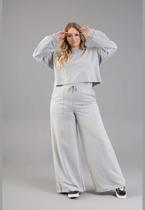 Blusão Cropped Básico em Moletom Feminino Adulto Just Basic