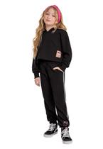 Blusão Cropped com Capuz Juvenil para Menina Gloss Blusão Cropped com Capuz Juvenil para Menina Gloss