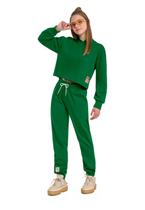 Blusão Cropped com Capuz Juvenil para Menina Gloss Blusão Cropped com Capuz Juvenil para Menina Gloss