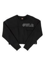 Blusão Cropped em Moletom Infantil Gloss