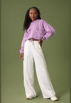 Blusão Cropped em Moletom sem Felpa Feminino Adulto The Philippines