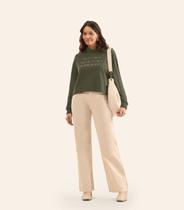 Blusão Cropped Feminino Com Capuz Rovitex Verde Blusão Cropped Feminino Com Capuz Rovitex Verde