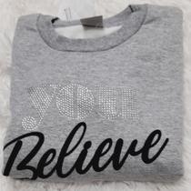 Blusão Cropped Moletom Juvenil Two Colors 12 14 16 18 Anos