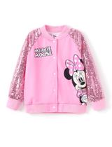Blusão Disney Minnie Mouse Sequin Bomber Varsity Girls 7-8 Anos Blusão Disney Minnie Mouse Sequin Bomber Varsity Girls 7-8 Anos
