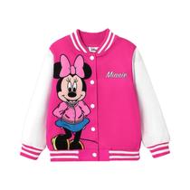 Blusão Disney Minnie Mouse Varsity Bomber para meninas de 5 a 6 anos Blusão Disney Minnie Mouse Varsity Bomber para meninas de 5 a 6 anos