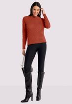 Blusão em tricô feminino com textura lunender 45586