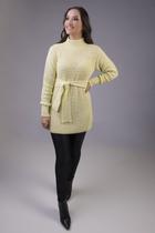 Blusão em Tricô Malha Inglesa com Cinto