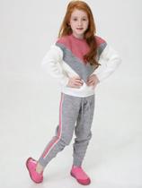 Blusão Em Tricot Infantil Menina Detalhe V Off white Tam 2 a 3 - Twiky