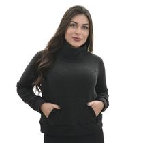 Blusão Feminino Bouclé Gola Alta Dicors