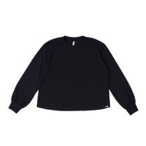 Blusão Feminino Cativa Plus Size Textura de Tricô Preto