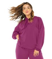 Blusão feminino com capuz rovitex plus size