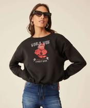 Blusão Feminino Cropped Moletom Marisa-72470