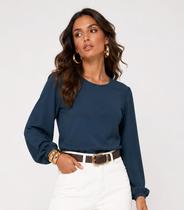 Blusão Feminino Em Malha Mileto Infinita Cor Azul