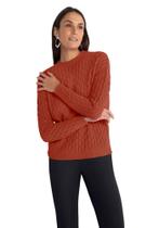 Blusão feminino em tricô com textura lunender 45586