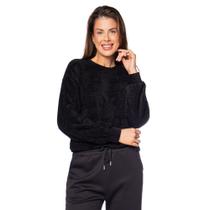 Blusão Feminino Endless Tricot Lurex Preto Blusão Feminino Endless Tricot Lurex Preto