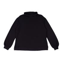 Blusão Feminino Habana Plus Size Canelado Preto Blusão Feminino Habana Plus Size Canelado Preto