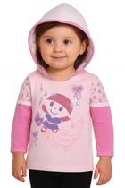 Blusão Feminino infantil Moletom Flanelado C/capuz Nº 1 Ao 3 Blusão Feminino infantil Moletom Flanelado C/capuz Nº 1 Ao 3