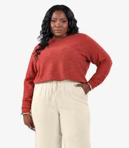 Blusão Feminino Malhão Plus Size Secret Glam Marrom