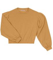 Blusão Feminino Manga Bufante Endless Amarelo