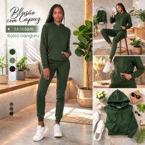 Blusão Feminino Moletom Básico com Capuz e Bolso Canguru Malwee Blusão Feminino Moletom Básico com Capuz e Bolso Canguru Malwee