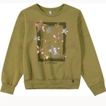 Blusão Feminino Moletom Flanelado Bordado Lantejoulas Cativa Kids Blusão Feminino Moletom Flanelado Bordado Lantejoulas Cativa Kids