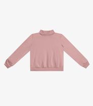 Blusão Feminino Moletom Peluciado Básico Rovitex Rosa