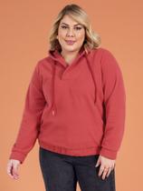 Blusão Feminino Plus Size Estilo Moletom Cativa Mais