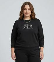 Blusão Feminino Plus Size Secret Glam Preto