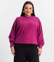 Blusão Feminino Plus Size Secret Glam Roxo Blusão Feminino Plus Size Secret Glam Roxo