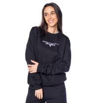 Blusão Feminino Rechsul Moletom Algodão Preto