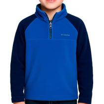 Blusão Fleece Infantil Glacial Half Zip Azul - Columbia