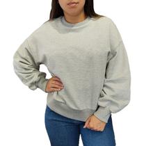 Blusão Hering Feminino Moletom Algodão Cinza Moletinho 068RM2HEN