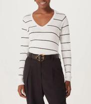 Blusão Hering K0WJ Feminino Gola V Tricô Algodão T. P/XXG