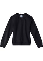 Blusão Infantil Feminino Flanelado Preto Básico - Malwee