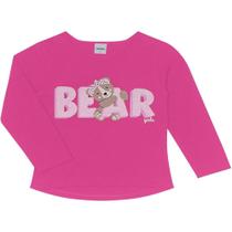 Blusão Infantil Feminino Rosa Bear 1 Ano - Rovitex