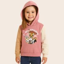 Blusão Infantil Flanelado Menina Bambi Capuz Malwee Kids Blusão Infantil Flanelado Menina Bambi Capuz Malwee Kids