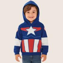 Blusão Infantil Flanelado Menino Capuz Avengers Malwee Kids Blusão Infantil Flanelado Menino Capuz Avengers Malwee Kids