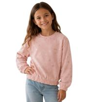 Blusão Infantil Menina Fleece Estampada Corações Colorittá Blusão Infantil Menina Fleece Estampada Corações Colorittá
