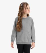 Blusão Infantil Moletom Básico Unissex Rovi Kids Cinza Blusão Infantil Moletom Básico Unissex Rovi Kids Cinza