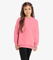 Blusão Infantil Moletom Básico Unissex Rovi Kids Rosa
