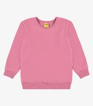 Blusão Infantil Moletom Básico Unissex Rovi Kids Rosa
