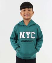 Blusão Infantil Moletom Capuz Marisa Tam 4 a 10 Verde-49435