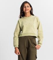 Blusão Juvenil Feminino Em Moletom Minty Verde