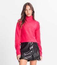 Blusão Juvenil Feminino Em Tricot Gola Alta Minty Rosa Blusão Juvenil Feminino Em Tricot Gola Alta Minty Rosa