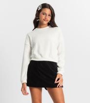 Blusão Juvenil Feminino Em Tricot Minty Bege