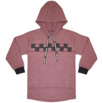 Blusão Juvenil Look Jeans c/ Capuz Bordô